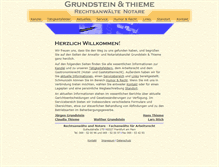 Tablet Screenshot of grundstein-thieme.de